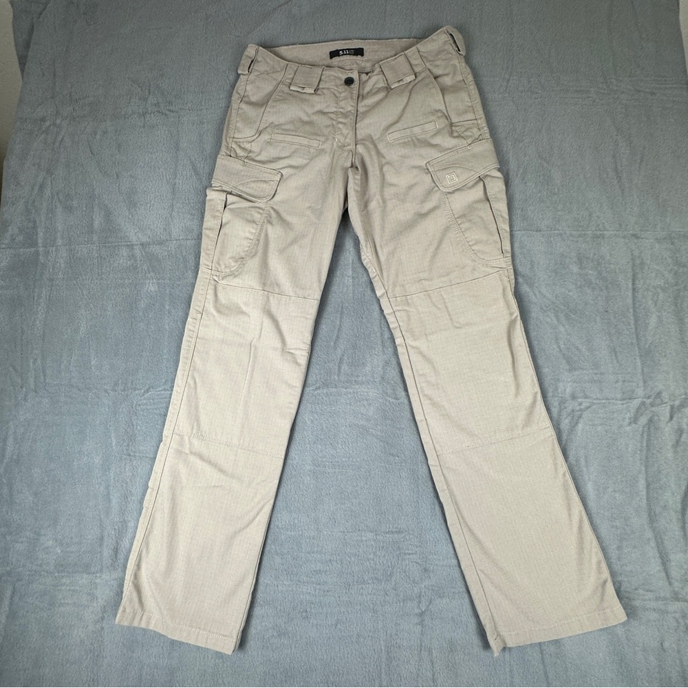 5.11 Tactical Womens Cargo Pants Tan Utility Hiking Work Ripstop Outdoor Size 6